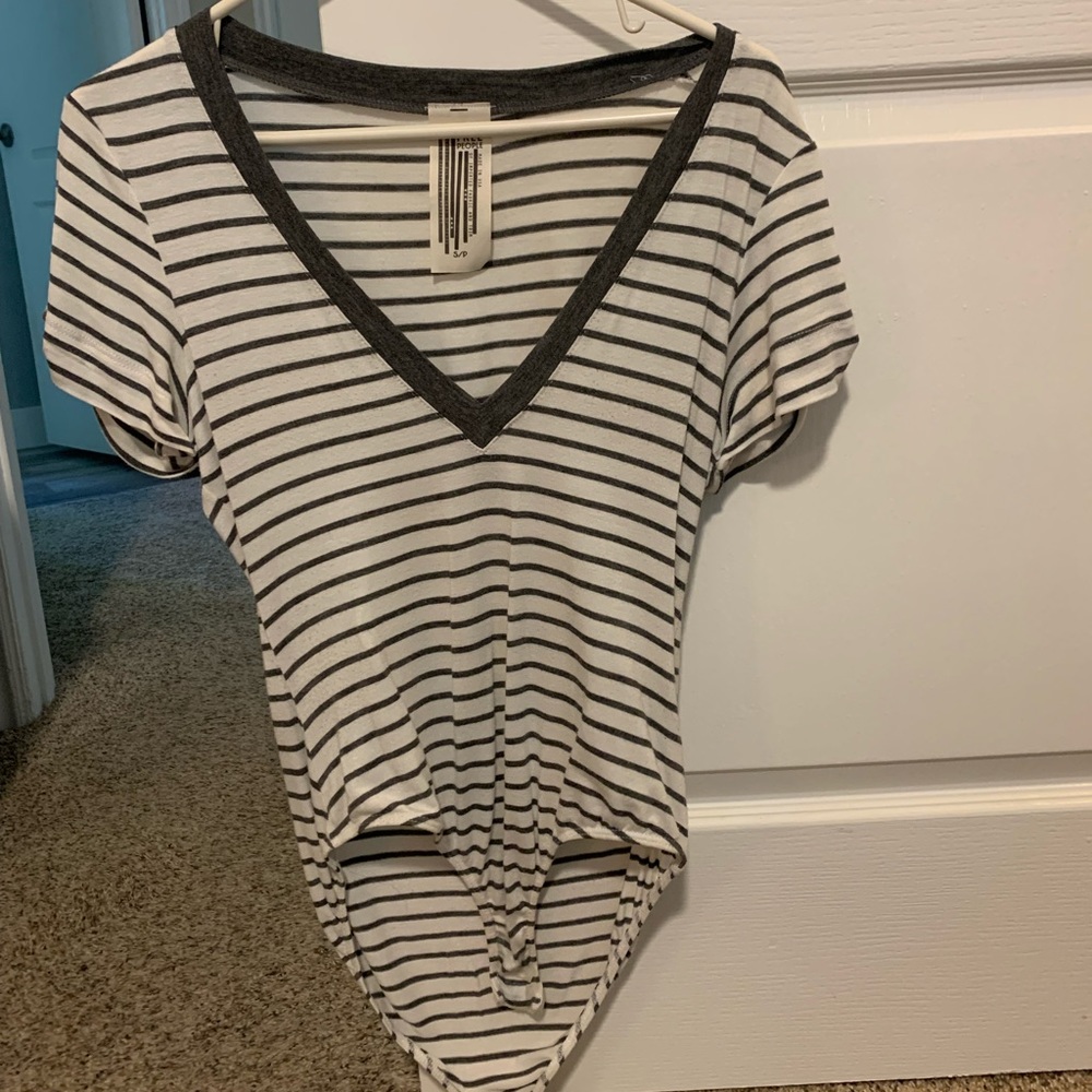 Free People striped bodysuit